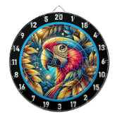 Exotic Parrot Dartboard für Spielabende Dartscheibe (vorne)