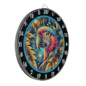 Exotic Parrot Dartboard für Spielabende Dartscheibe (Vorderseite Links)