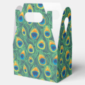 Exotic Peacock Feather Pattern Jewel Green Geschenkschachtel (Geöffnet)