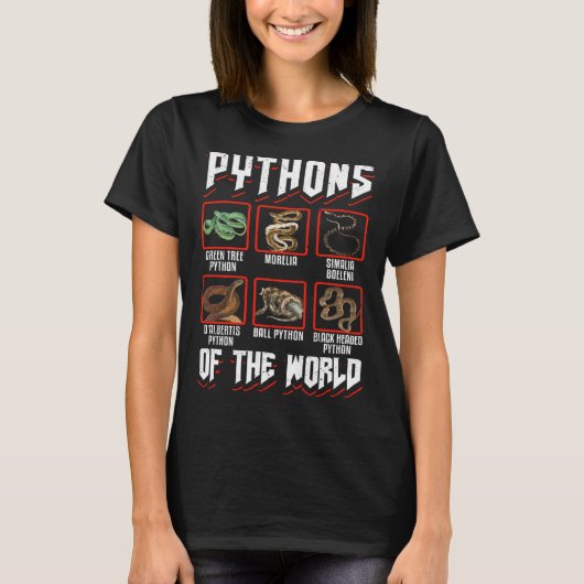 Exotic Pet Snake Reptile Ball Python Pythons Of Th T-Shirt (Vorderseite)