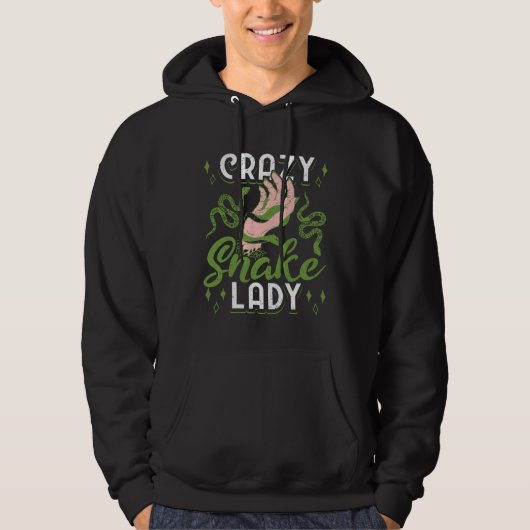 Exotic Pet Snake Reptile Crazy Snake Lady Hoodie (Vorderseite)