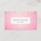 Exotic Pink Artistic Pattern Fashion and Beauty Visitenkarte (Vorderseite)