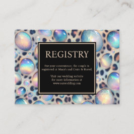 Exotic Posh GIft Registry Details Enclosure Cards Begleitkarte