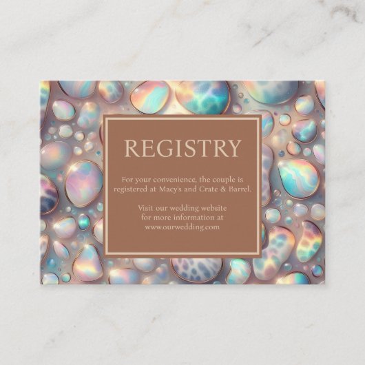 Exotic Posh GIft Registry Details Enclosure Cards Begleitkarte (Vorderseite)