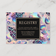 Exotic Posh GIft Registry Details Enclosure Cards