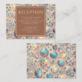 Exotic Posh Reception Details Enclosure Cards Begleitkarte (Vorne/Hinten)
