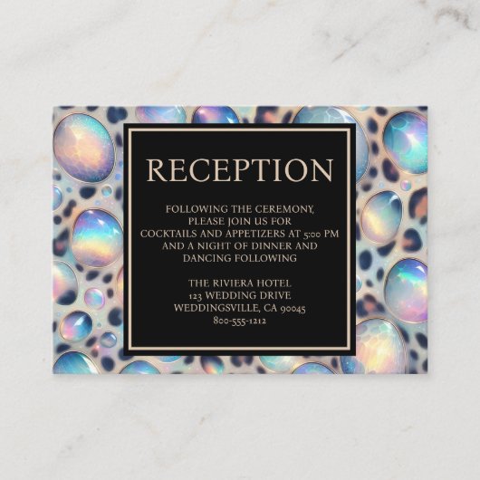 Exotic Posh Reception Details Enclosure Cards Begleitkarte (Vorderseite)