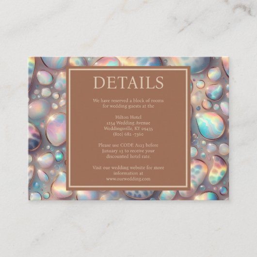 Exotic Posh Reception Details Enclosure Cards Begleitkarte (Vorderseite)