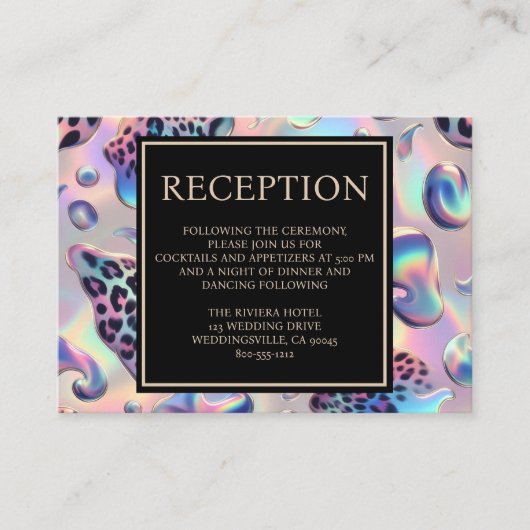 Exotic Posh Reception Details Enclosure Cards Begleitkarte (Vorderseite)