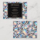 Exotic Posh Reception Details Enclosure Cards Begleitkarte (Vorne/Hinten)