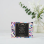 Exotic Posh Reception Details Enclosure Cards Begleitkarte (Stehend Vorderseite)