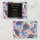 Exotic Posh Reception Details Enclosure Cards Begleitkarte (Vorne/Hinten)