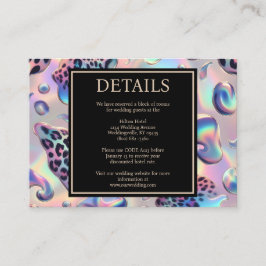 Exotic Posh Reception Details Enclosure Cards Begleitkarte