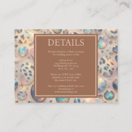 Exotic Posh Reception Details Enclosure Cards Begleitkarte