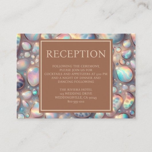 Exotic Posh Reception Details Enclosure Cards Begleitkarte (Vorderseite)