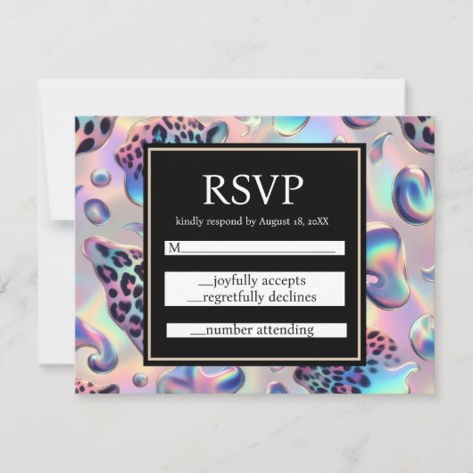 Exotic Posh RSVP Wedding Enclosure Cards Karte (Vorderseite)