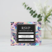 Exotic Posh RSVP Wedding Enclosure Cards Karte (Stehend Vorderseite)