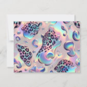 Exotic Posh RSVP Wedding Enclosure Cards Karte (Rückseite)