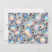 Exotic Posh RSVP Wedding Enclosure Cards Karte (Rückseite)