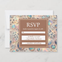 Exotic Posh RSVP Wedding Enclosure Cards