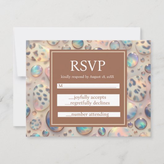 Exotic Posh RSVP Wedding Enclosure Cards Karte (Vorderseite)