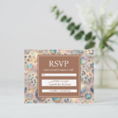 Exotic Posh RSVP Wedding Enclosure Cards Karte (Stehend Vorderseite)