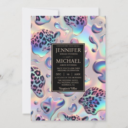 Exotic Posh Wedding Invitation Einladung (Vorderseite)