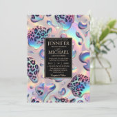 Exotic Posh Wedding Invitation Einladung (Stehend Vorderseite)