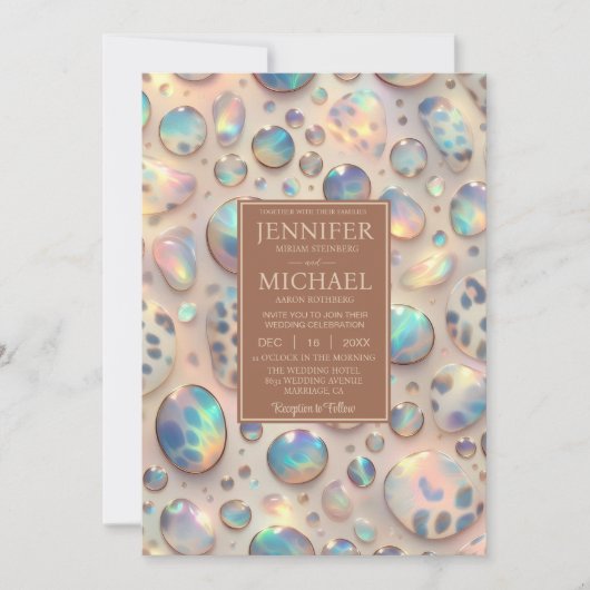 Exotic Posh Wedding Invitation Einladung (Vorderseite)