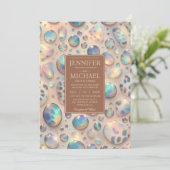 Exotic Posh Wedding Invitation Einladung (Stehend Vorderseite)