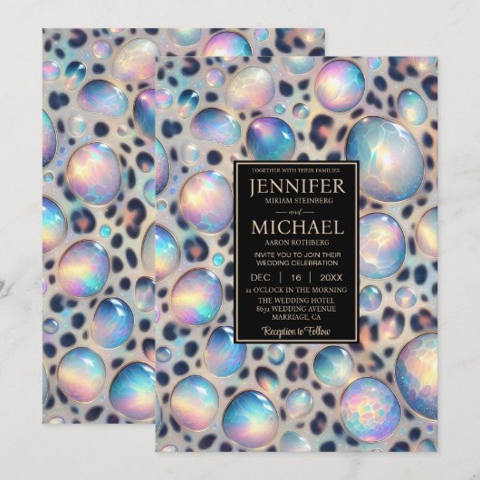 Exotic Posh Wedding Invitation Einladung (Vorne/Hinten)