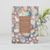 Exotic Posh Wedding Invitation Einladung (Stehend Vorderseite)