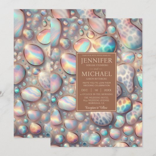 Exotic Posh Wedding Invitation Einladung (Vorne/Hinten)