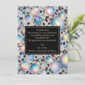 Exotic Posh Wedding Pre-Filled Thank You Cards Einladung (Stehend Vorderseite)