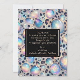 Exotic Posh Wedding Pre-Filled Thank You Cards Einladung