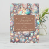 Exotic Posh Wedding Pre-Filled Thank You Cards Einladung (Stehend Vorderseite)