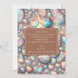 Exotic Posh Wedding Pre-Filled Thank You Cards Einladung