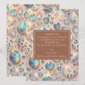 Exotic Posh Wedding Pre-Filled Thank You Cards Einladung (Vorne/Hinten)