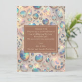 Exotic Posh Wedding Pre-Filled Thank You Cards Einladung (Stehend Vorderseite)