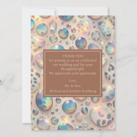 Exotic Posh Wedding Pre-Filled Thank You Cards Einladung (Vorderseite)