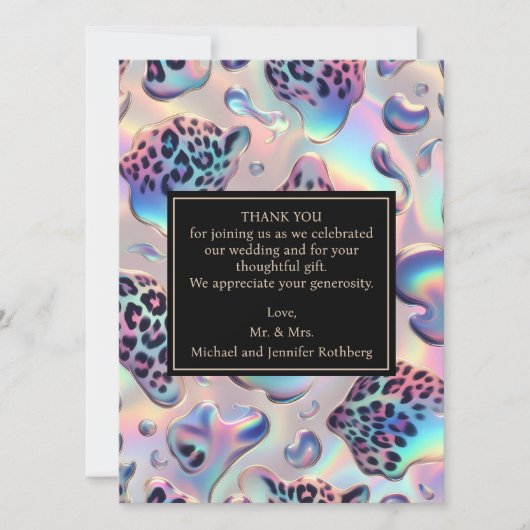 Exotic Posh Wedding Pre-Filled Thank You Cards Einladung (Vorderseite)