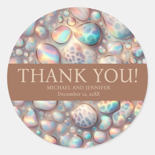 Exotic Posh Wedding Stickers (Vorderseite)