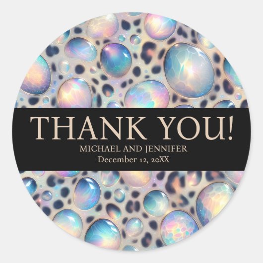 Exotic Posh Wedding Stickers (Vorderseite)