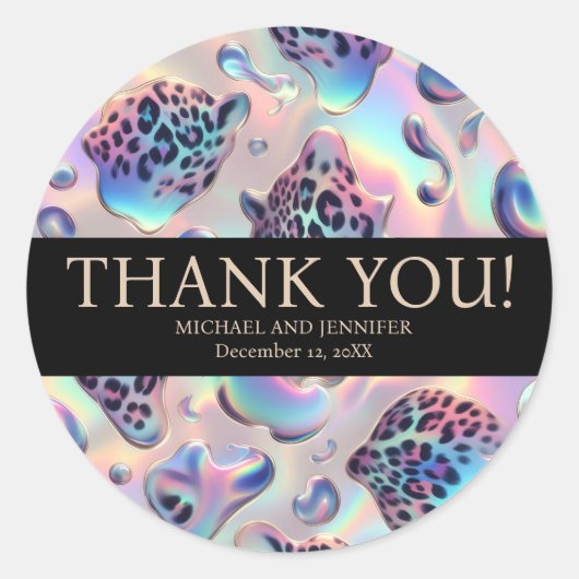 Exotic Posh Wedding Stickers (Vorderseite)