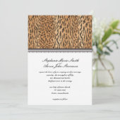 Exotic Print Animal Skin Wedding Einladung (Stehend Vorderseite)