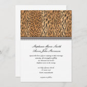 Exotic Print Animal Skin Wedding Einladung (Vorne/Hinten)
