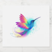 Exotic Rainbow Hummingbird Alkoholflaschenetikett (Einzelnes Label)