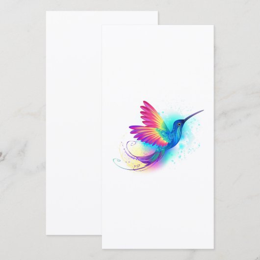 Exotic Rainbow Hummingbird Ankündigung (Vorne/Hinten)