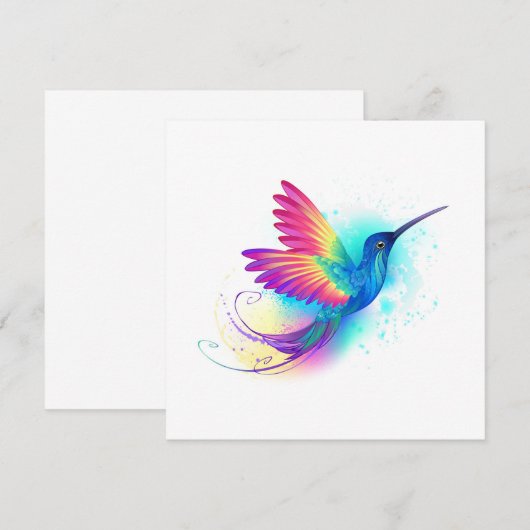 Exotic Rainbow Hummingbird Ankündigung (Vorne/Hinten)