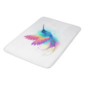 Exotic Rainbow Hummingbird Badematte (Schrägansicht)